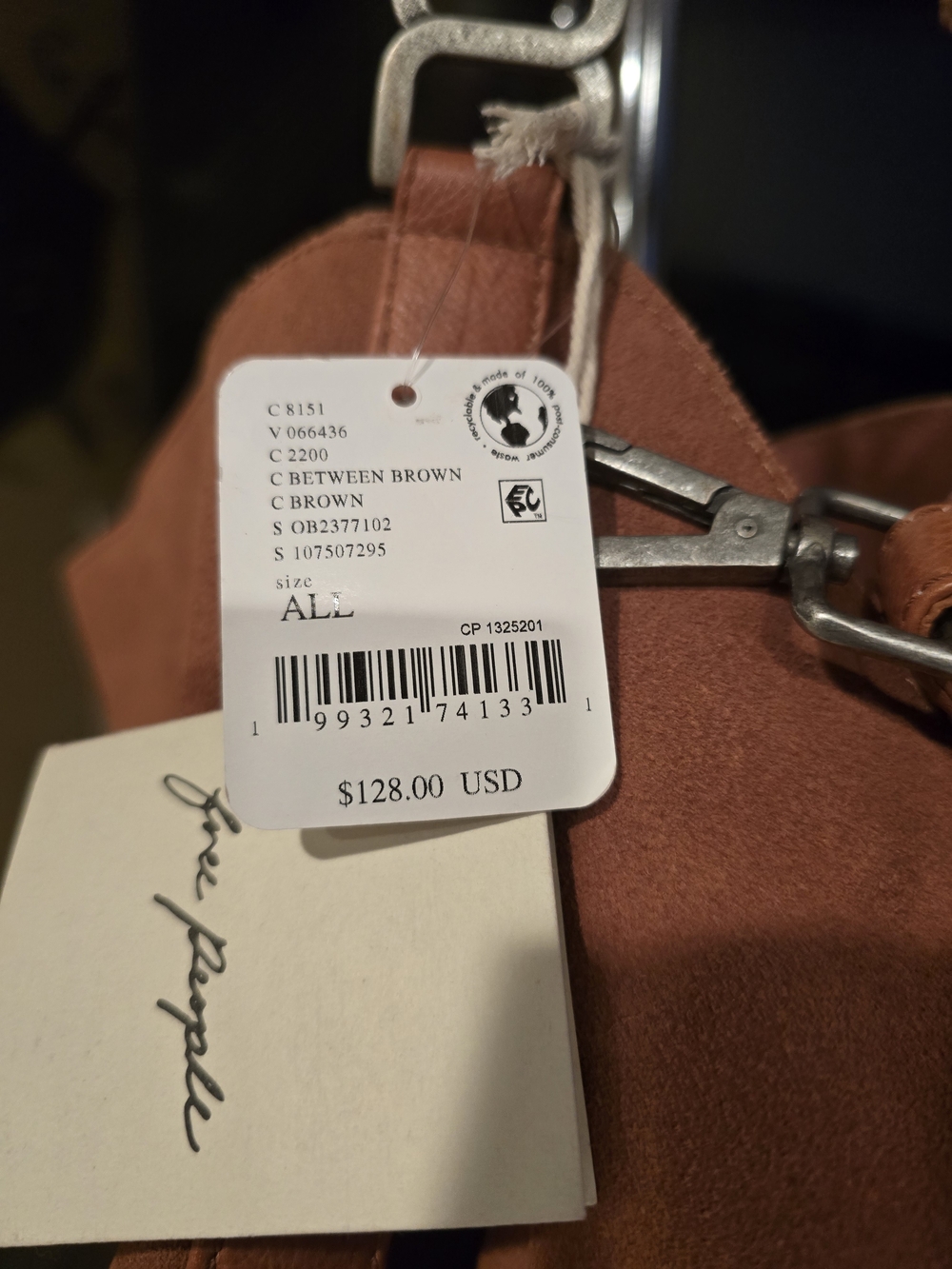Free People Suede Hobo Bag in Rust Brown - Picture 3 of 7
